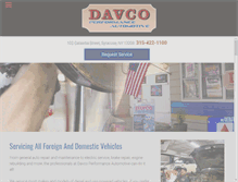 Tablet Screenshot of davcoperformance.com